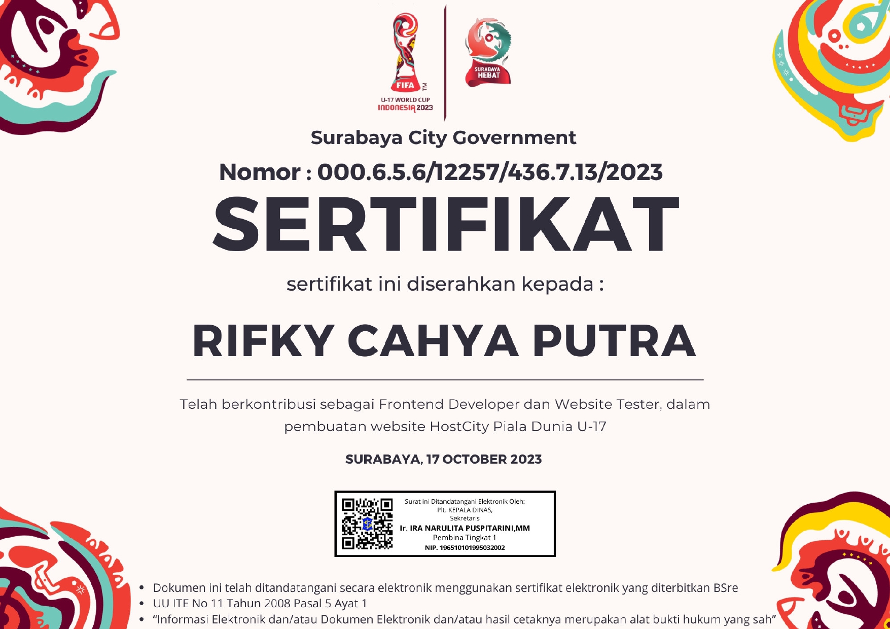 Certificate